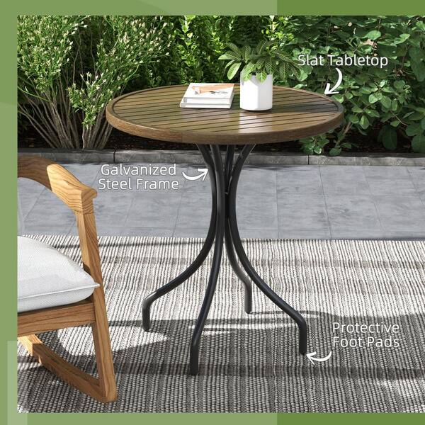 Outsunny Galvanized Steel Outdoor Side Table 84G 302V00BN