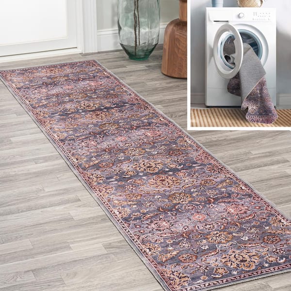 JONATHAN Y Victoria Ornate Brown/Gray 2 ft. x 8 ft. Persian All-Over ...