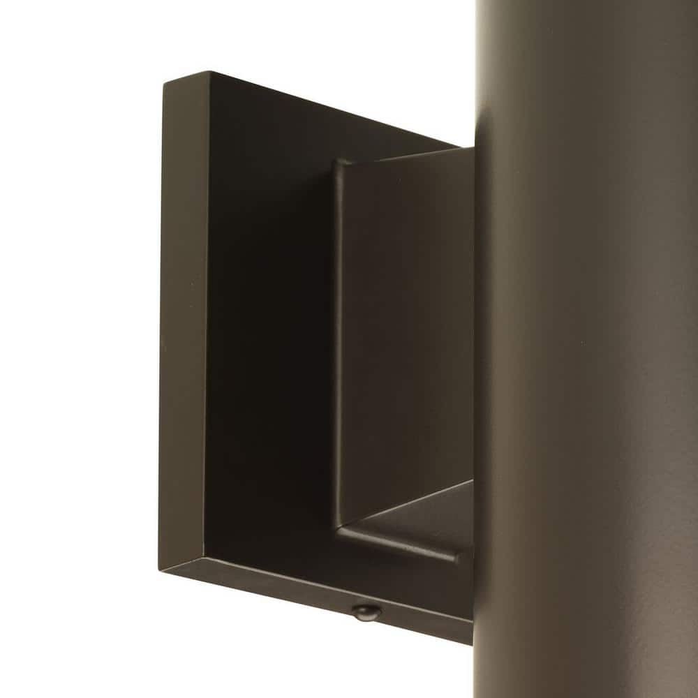 Antique Bronze 12" LED Cylinder Outdoor Wall Light