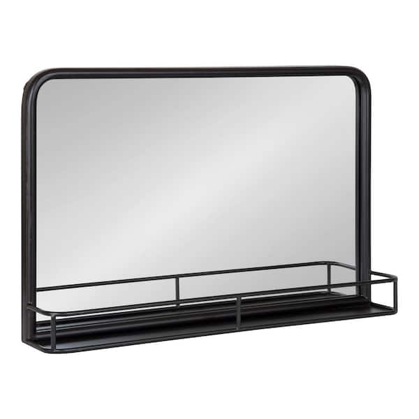 Kate and Laurel Estero 20.00 in. H x 30.00 in. W Rectangle Metal Framed Black Mirror
