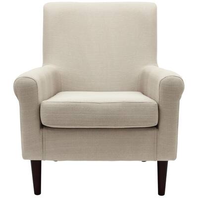 Ellis Ivory Upholstered Rolled Arm Chair