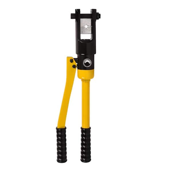14T Hydraulic Crimping Tool 0.87 inch Stroke Hydraulic Lug Crimper Electrical Terminal Crimper with 10 Pairs of Die Sets