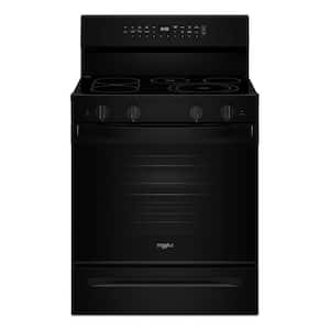 30 in. 5 Element Freestanding Electric Range in Black with Air Cooking Technology