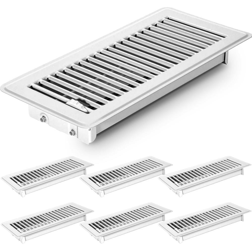 4 in. x 10 in. Aluminum Floor Vents, Floor Air Vent Covers for Home Floor W
