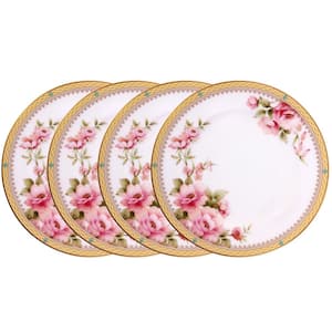 Hertford 6.5 in. (White) Bone China Bread and Butter Plates, (Set of 4)