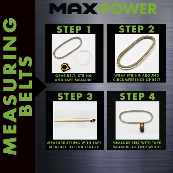 MaxPower 3/8 in. x 25 in. Premium Belt Reinforced with Kevlar
