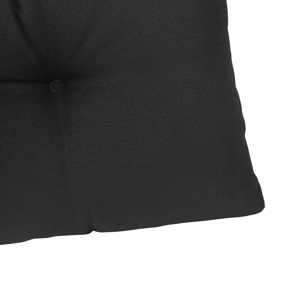 Plush Black Polyester Slip-Resistant 35-Inch Bench Cushion