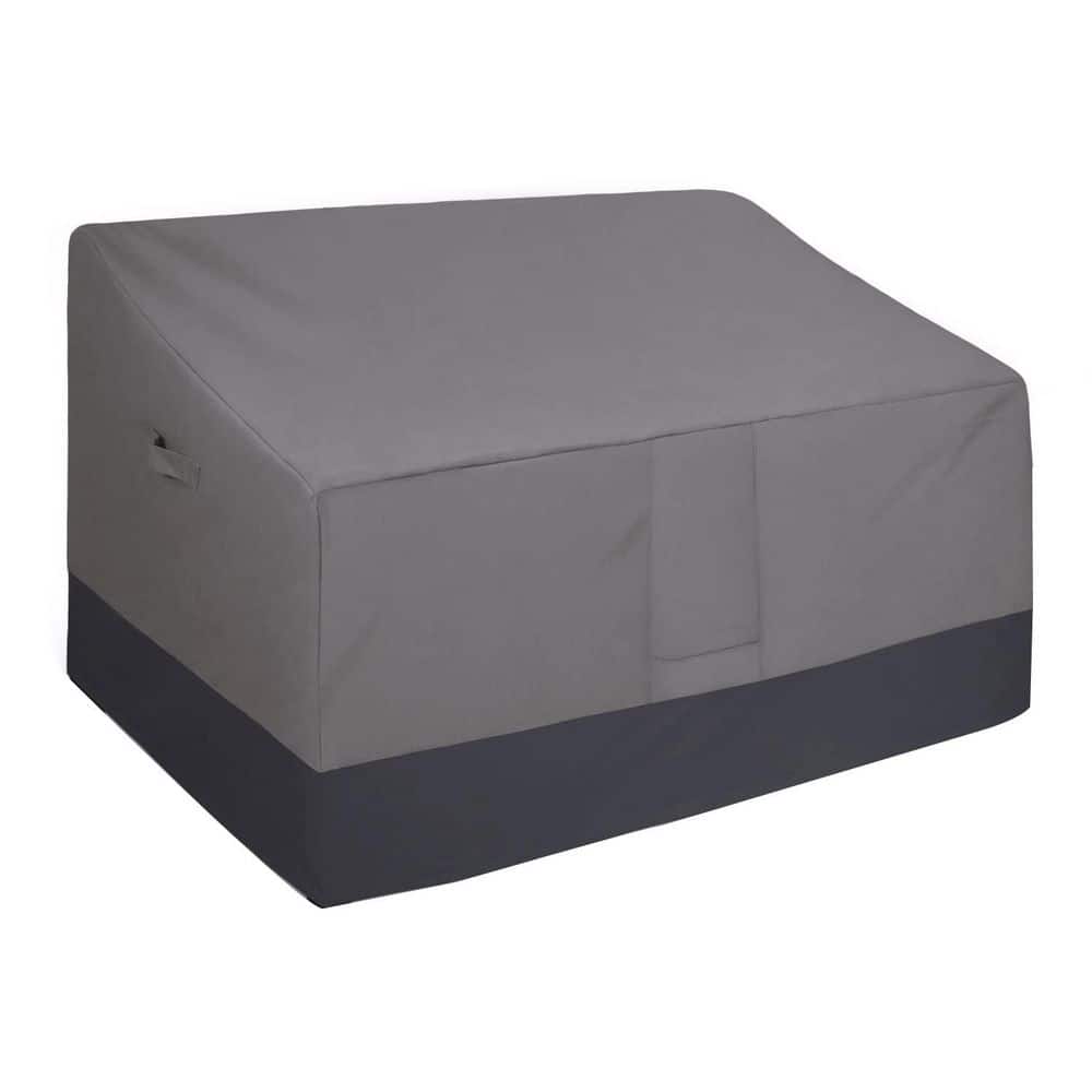 58 W x 32.5 D x 31 H in. Gray/Dark Gray Heavy Duty Waterproof Outdoor Loveseat Cover with Air Vent price history on PriceWatchPro