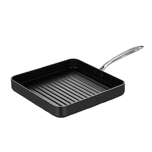 Oster Kingsway 11 Inch Aluminum Nonstick Square Grill Pan in Black  985119669M - The Home Depot