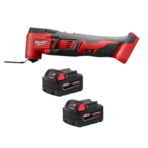 Milwaukee M18 18 Volt Lithium Ion Cordless Oscillating Multi Tool with 2 M18 5.0Ah Batteries 2626 20 48 11 1852 The Home Depot