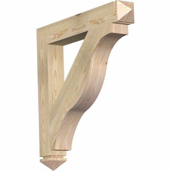Ekena Millwork 4 in. x 30 in. x 30 in. Douglas Fir Funston Arts and Crafts Rough Sawn Bracket