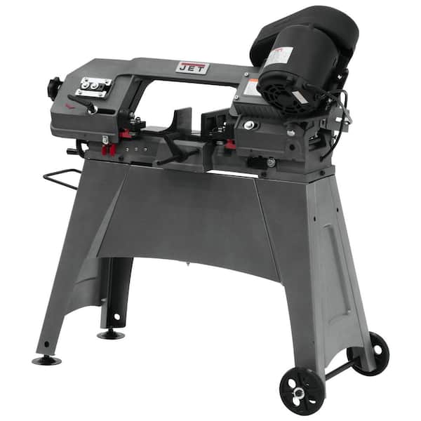 Jet 1/2 5 in. x 6 in. Metalworking Horizontal and Vertical Band Saw with Open Stand, 3-Speed, HVBS-56M 414458 - The Home Depot