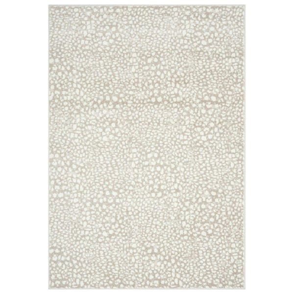 Deco Cream 2 ft. x 3 ft. Abstract Polypropylene Area Rug