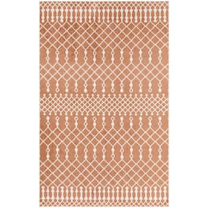 Astra Machine Washable Copper 3 ft. x 5 ft. Moroccan Transitional Area Rug