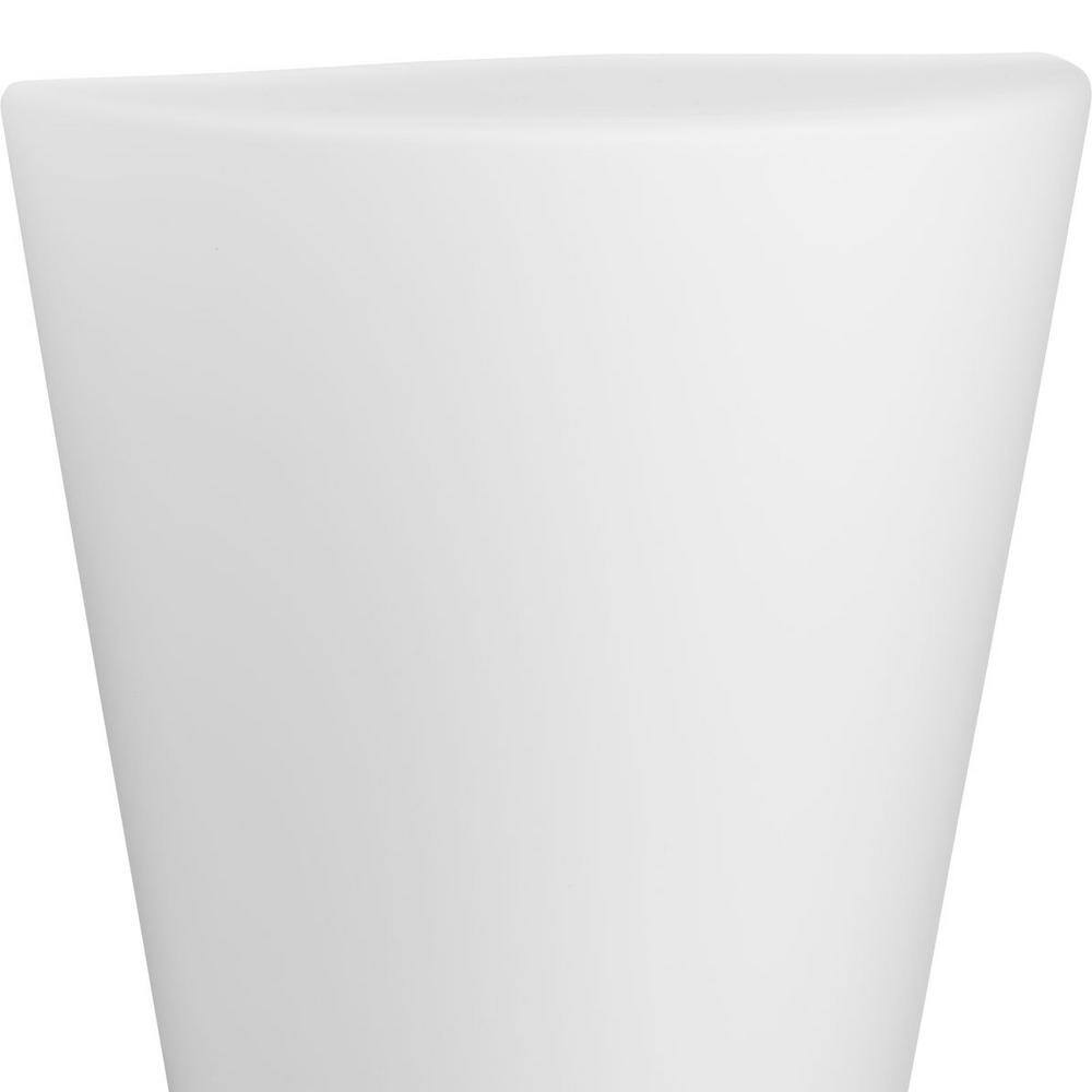Nickel 10.63" Dimmable LED Wall Sconce with Opal Glass Shade