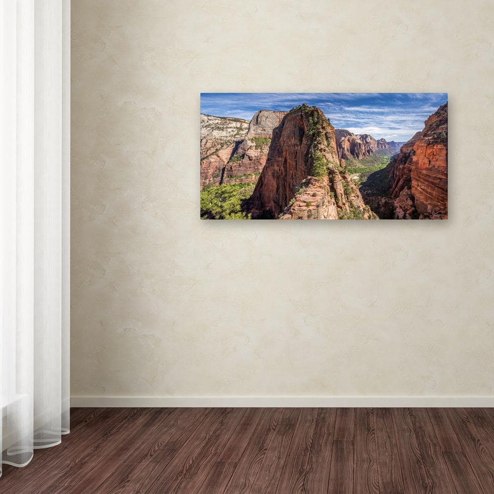 Angels Landing Framed Canvas Print in Natural Landscape, 15" x 20"