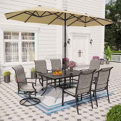 StyleWell Mix and Match 7-Piece Metal Sling Folding Outdoor Dining