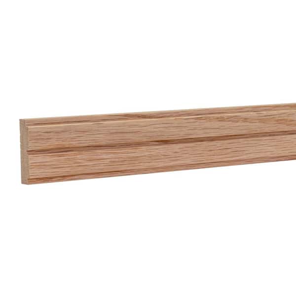 0.4375 in. D x 1.5 in. W x 92 in. L Unfinished Red Oak Wood Panel Moulding