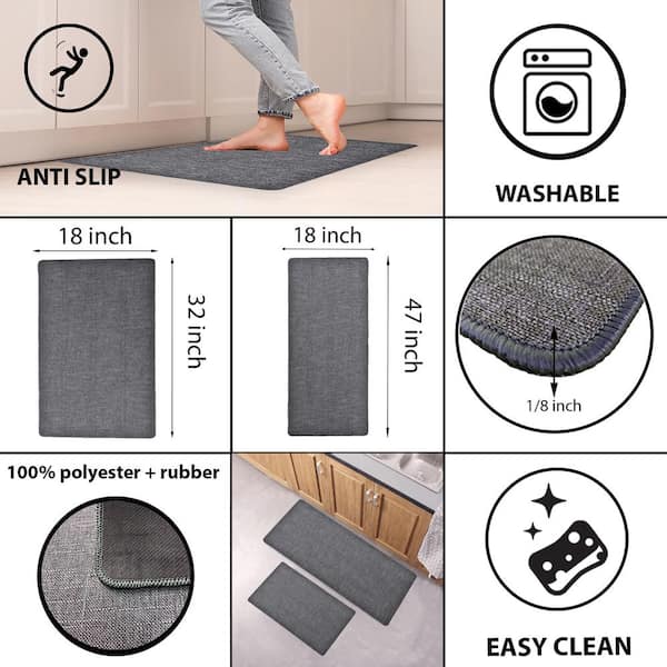 Super Absorbent Floor Mat Bathroom Mat Non-Slip Bottom Kitchen Doormat  Washable