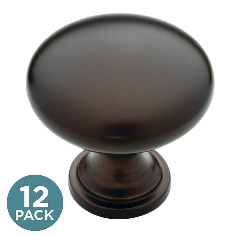 12-Pack Garrett 1-3/16 in. (30 mm) Classic Dark Oil Rubbed Bronze Round Cabinet Knobs price history on PriceWatchPro