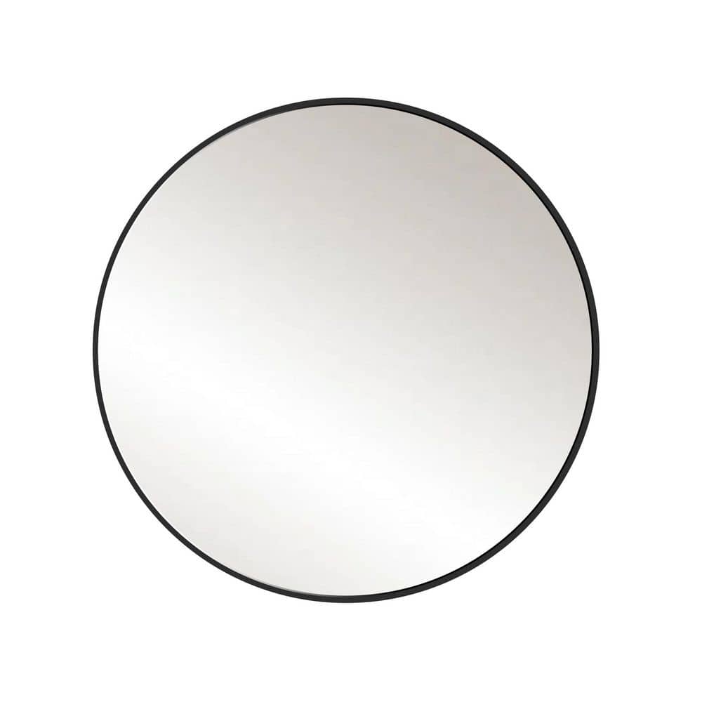31 in. W x31 in. H Blackm Round Aluminum Frame Wall Mounted Wall Mirror Vanity Mirror price history on PriceWatchPro