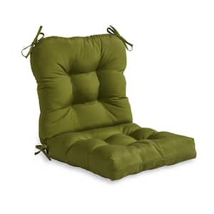 19 in. x 19 in. 1-Piece Mid-Back Outdoor Dining Chair Cushion in Hunter Green