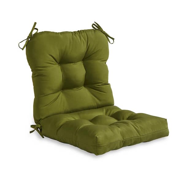 Greendale Home Fashions 19 in. x 19 in. 1-Piece Mid-Back Outdoor Dining Chair Cushion in Hunter Green