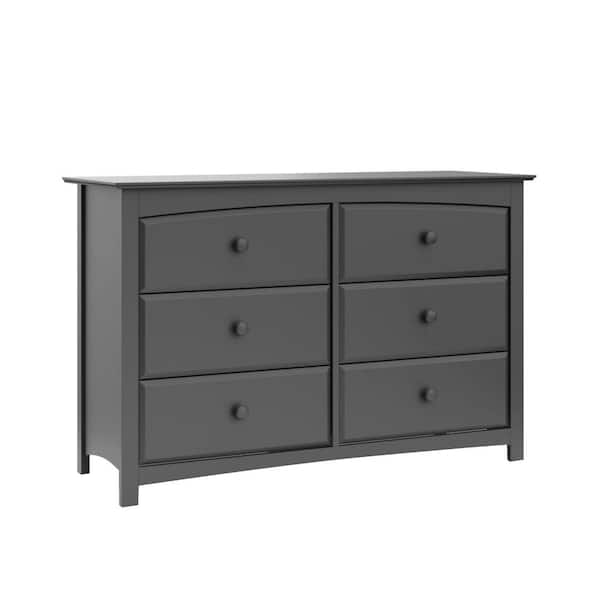 Storkcraft Kenton 6-Drawer Gray Dresser