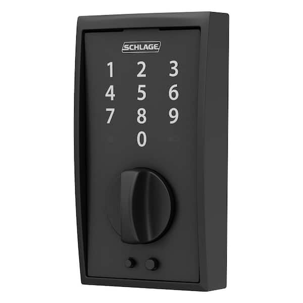 Century Matte Black Touch Electronic Door Lock Deadbolt