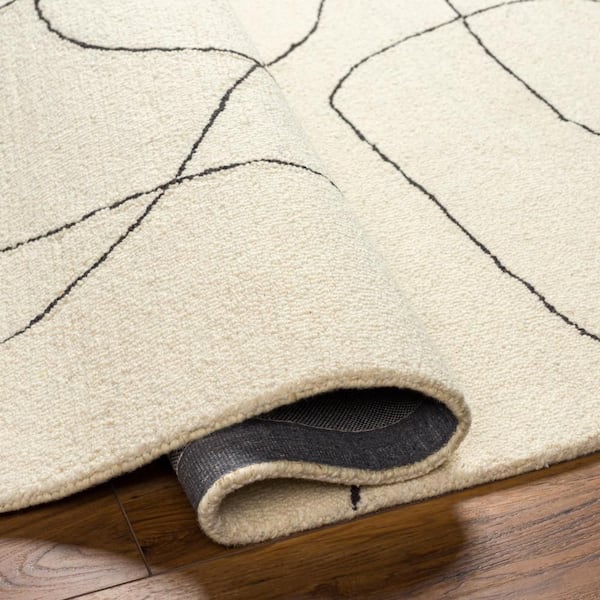 Mari Cream/Charcoal Abstract 8 ft. x 10 ft. Indoor Area Rug