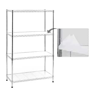 Chrome 4-Tier Carbon Steel Wire Garage Storage Shelving Unit NSF Certified (30 in. W x 47 in. H x 14 in. D)