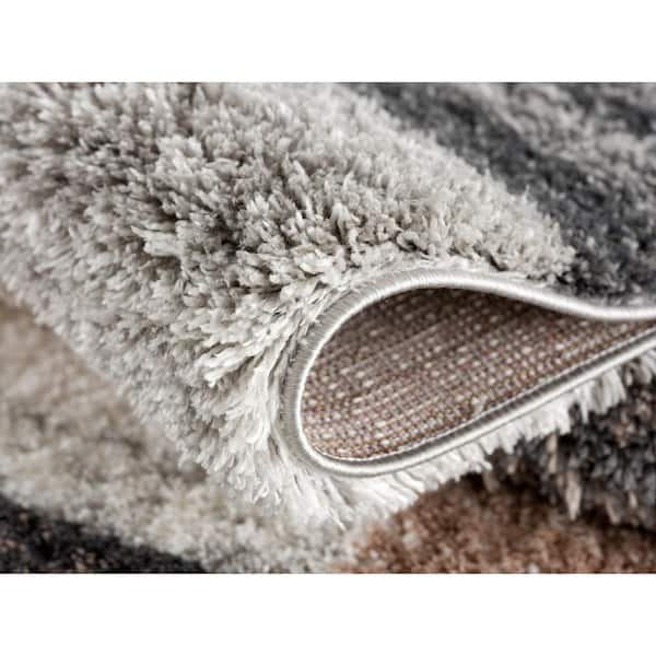 Retro Beige (4 ft. x 6 ft.) - 3 ft. 9 in. x 5 ft. 6 in. Modern Abstract Area Rug