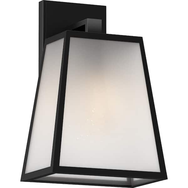 Volume Lighting Medium Black Outdoor Hardwired Bell Lantern Sconce with No Bulbs Included