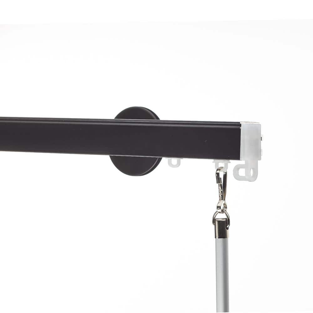 Nexgen Pro 72 in. Non-Adjustable Traverse Window Curtain Rod Set in Black price history on PriceWatchPro
