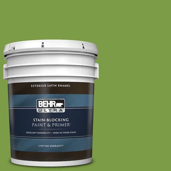 BEHR ULTRA 5 gal. #420B-7 Pepper Grass Satin Enamel Exterior Paint & Primer