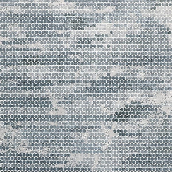 8 x 10 Blue and Gray Polka Dot Area Rug