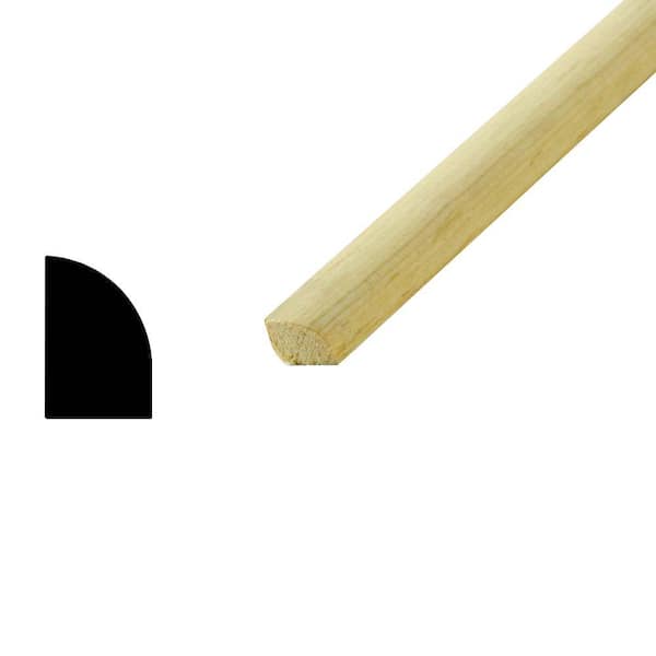 WM129 7/16 in. x 11/16 in. Pine Base Shoe Moulding