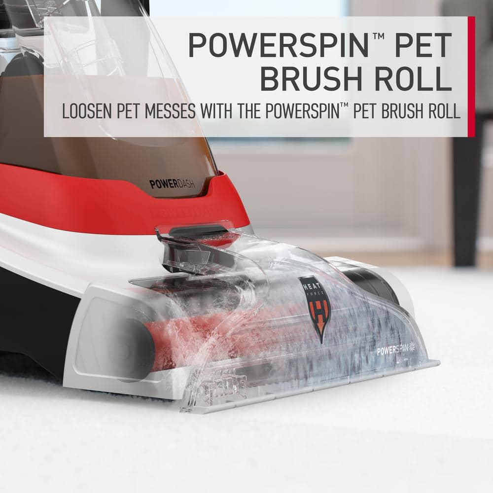 Hoover White Compact Upright Carpet Shampooer with Heated Cleaning