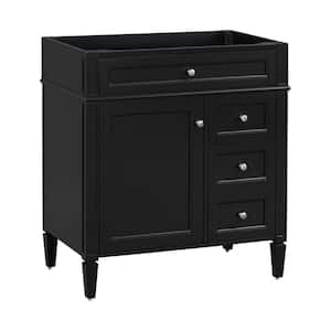 29.3 in. W x 18 in. D x 33 in.H Modern Bath Vanity Cabinet without Top with Tip-Out Drawer and Adjustable Shelf in Black