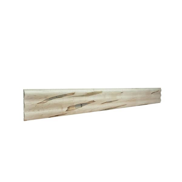 Ornamental Mouldings 1548-4FTWMAP 0.4375 in. D x 5 in. W x 47.5 in. L Unfinished Ambrosia Maple Wood Wave Panel Moulding