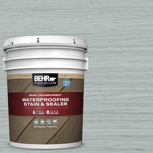 5 gal. #ST-365 Cape Cod Gray Semi-Transparent Waterproofing Exterior Wood Stain and Sealer