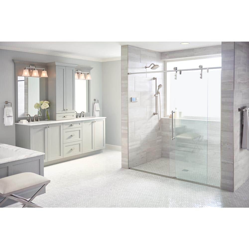 Brushed Nickel Handheld Showerhead with Adjustable Slide Bar