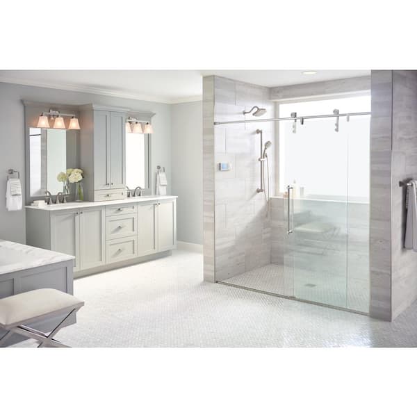 4-Spray 4 in. Eco-Performance Handheld Handshower with Slidebar in Brushed Nickel