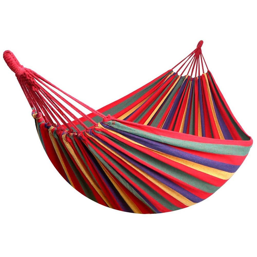 Portable Cotton Hammock with Tree Straps Up to 660lbs for Outdoor/Indoor Use Sturdy Comfortable Fabric with Travel Bag price history on PriceWatchPro