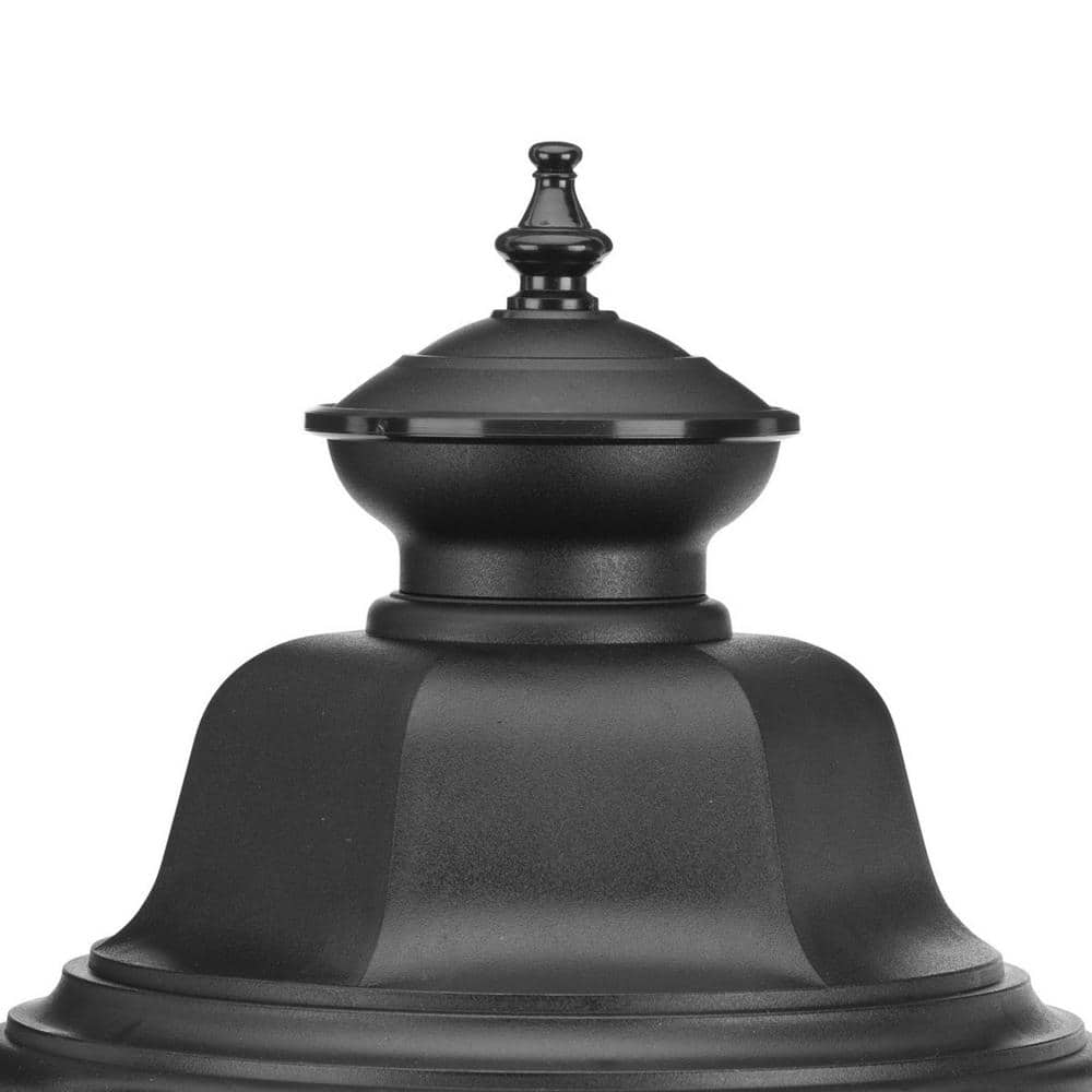 Black Porcelain 16" Outdoor Wall Lantern with Clear Acrylic Panels