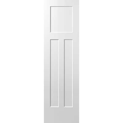 24 in. x 80 in. Winslow Primed 3-Panel Solid Core Composite Interior Door Slab