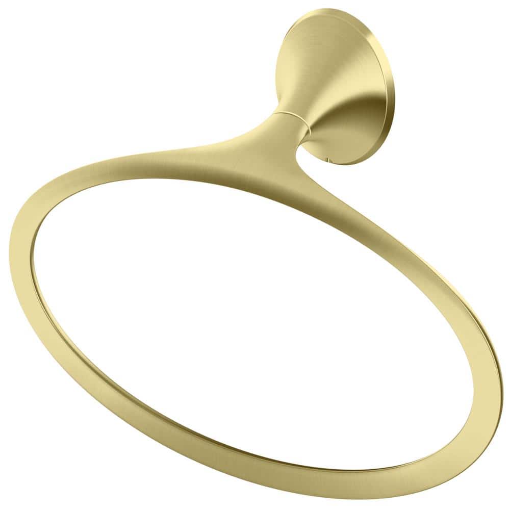 Rhen Towel Ring in Brushed Gold