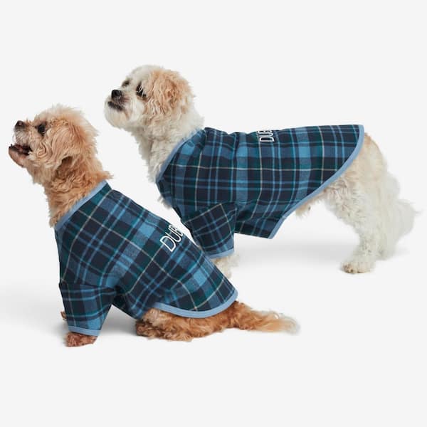 The Company Store Company Cotton Family Flannel Unisex Large Blue/Green Dog Pajamas