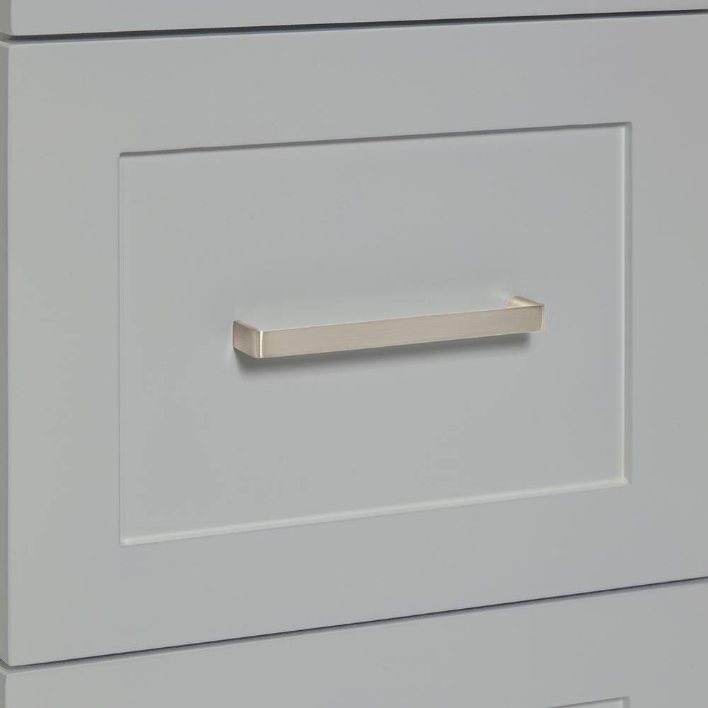 Hamlet 48" Gray Single Freestanding Vanity Cabinet with Nickel Hardware