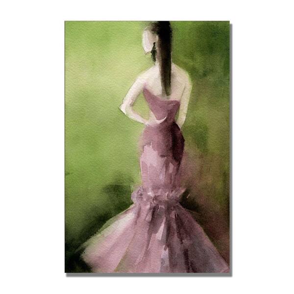 Trademark Fine Art 22 in. x 32 in. Mauve Evening Gown Canvas Art-DISCONTINUED